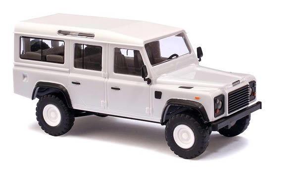Busch 50300 HO Scale 1983 Land Rover Defender SUV - Assembled -- White
