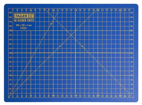 Faller 170524 A Scale Cutting Mat -- 11-13/16 x 8-11/16 x 1/8" 30 x 22 x .3cm