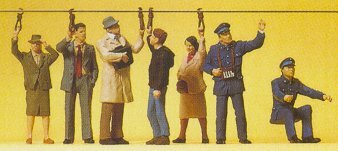 Preiser 10405 HO Scale People Working -- Street Car Crew w/Pedestrians