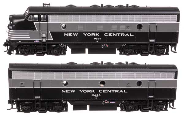 Walthers Mainline 910-11411 HO Scale EMD F7 A-B Set Standard DC NYC #1651/2423