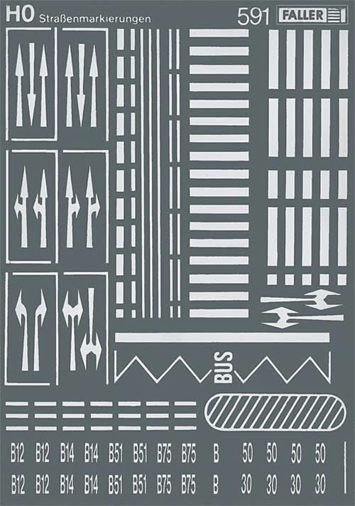 Faller 180536 HO Scale Roadway Markings