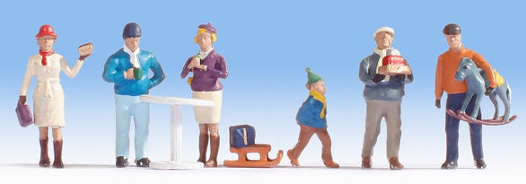 Noch 36926 N Scale Christmas Market -- pkg(6)