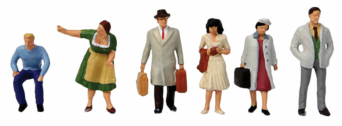 Preiser 1010587 HO Scale Motel Patrons & Staff Set pkg(6)
