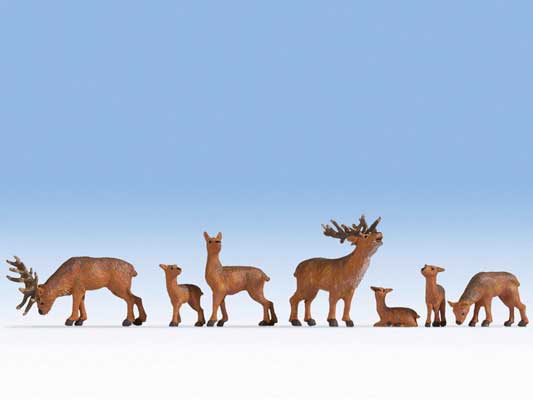 Noch 15732 HO Scale Deer -- pkg(7)