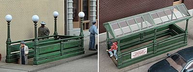 Walthers Cornerstone 933-3762 HO Scale Subway Entrance -- Kit - Builds 2