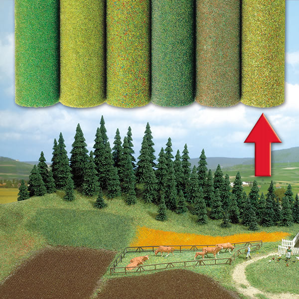 Busch 7236 A Scale Large Grass Mat -- 4-Color Mix - 78-3/4 x 31-1/2" 200 x 80cm