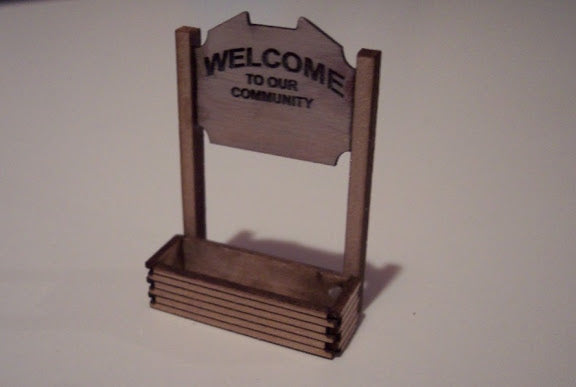 Osborn Models 1021 HO Scale Welcome Sign Kit