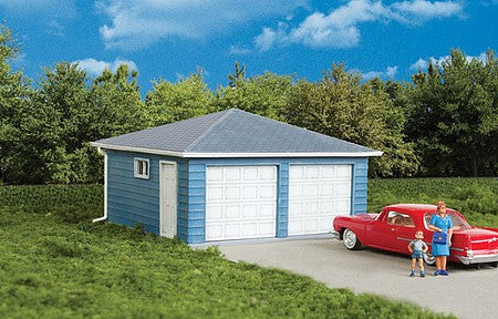 Walthers Cornerstone 933-3793 HO Scale Two-Car Garage -- Kit