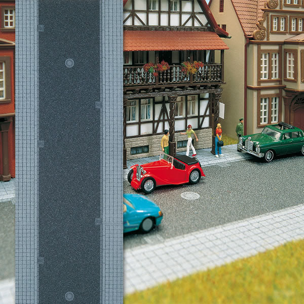Busch 8138 N Scale Town Street /Curbs & Sidewalks Flexible Self-Adhesive Roadway
