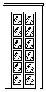 Alexander Scale 2507 HO Scale French window 4/