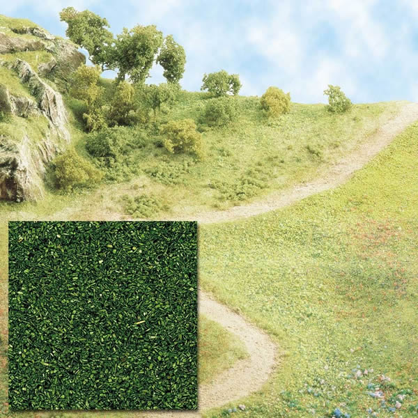 Busch 7051 A Scale Grass Scatter Material Ground Cover -- Forest Green