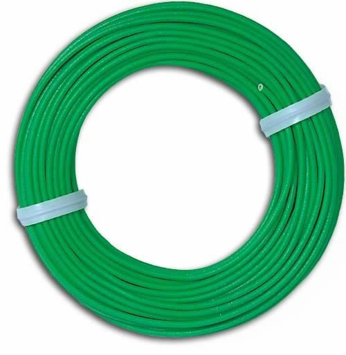 Busch 1792 A Scale Single-Conductor Wire -- Green, 32'10" 10m