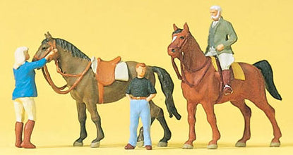 Preiser 10503 HO Scale Sports & Recreation -- At The Riding School #2