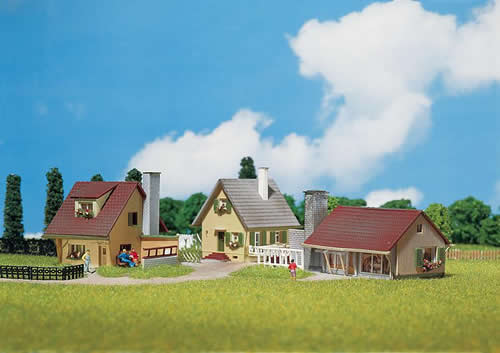 Faller 232221 N Scale Three Modern Houses -- Kit