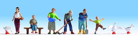 Noch 15629 HO Scale Farmers -- pkg(6)