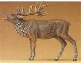 Preiser 47701 1/25 Scale Wild Animal Figures -- Bellowing Stag Elk