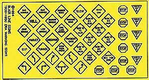 Blair Line 143 HO Scale Highway Signs Vintage Warning/Stop 1930s-1950s