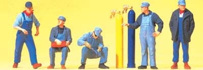 Preiser 79214 N Scale Railroad Personnel -- US Railway Personnel pkg(5)