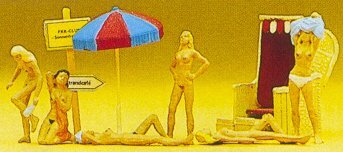 Preiser 10107 HO Scale Recreation & Sports -- Sunbathers