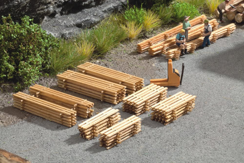 Noch 14214 HO Scale Fresh-Cut Lumber Drying Pile - Kit -- 8 Piles in 4 Sizes