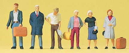 Preiser 10504 HO Scale Passengers -- Standing pkg(6)