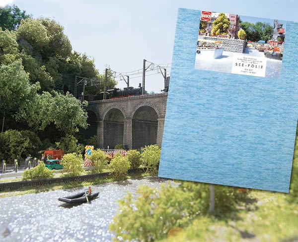 Busch 7180 A Scale Water Foil/Paper -- 18 x 14" 45 x 35cm