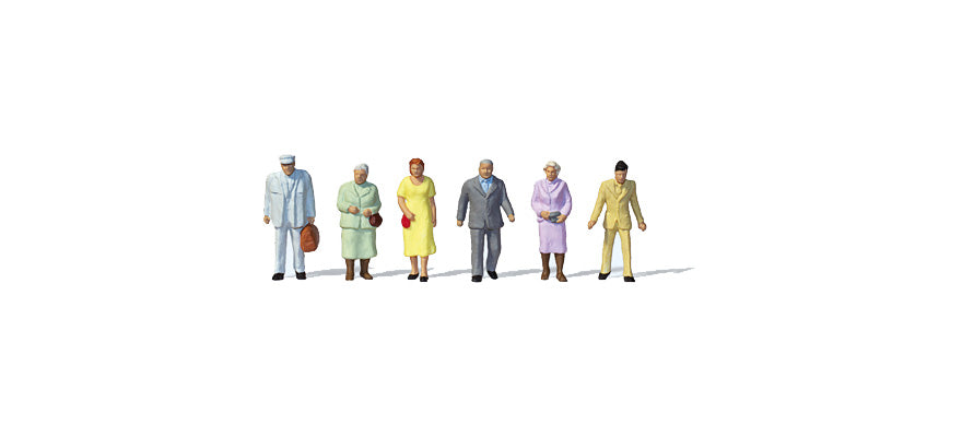 Preiser 14090 HO Scale Pedestrians pkg(6)