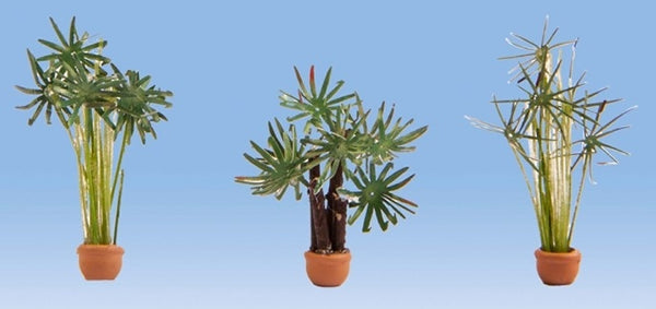 Noch 14024 HO Scale Potted Palm Trees -- pkg(3)