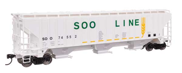 Walthers Mainline 910-49074 HO Scale 57' Hopper RTR Soo Line #74552