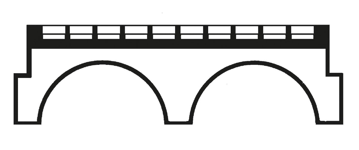 Faller 120477 HO Scale Straight Cut Stone Viaduct Top Section