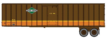 Walthers SceneMaster 949-2601 HO Scale 40' Trailer 2-Pack Illinois Central