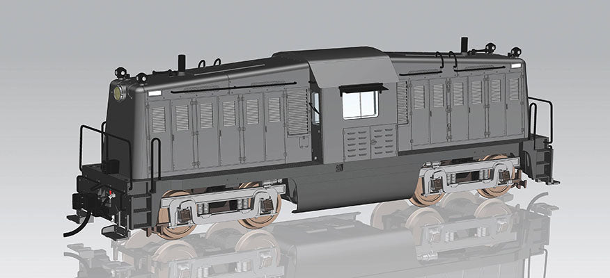 Piko 52939 HO Scale Whitcomb 65-Ton Diesel Undec Black, Non-Sound