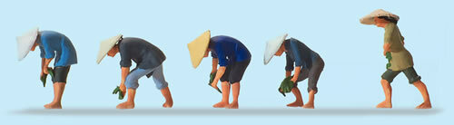 Preiser 10574 HO Scale Working People -- At The Rice Field #2