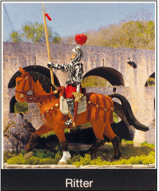 Preiser 99502 HO Scale Knight on Horse #2 - Individual Figure