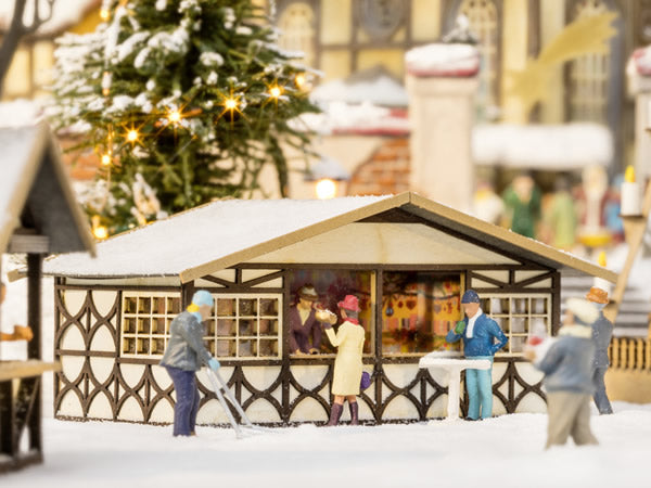 Noch 14392 HO Scale Christmas Market Stall -- Laser-Cut Wood Kit