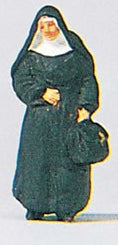 Preiser 28056 HO Scale Individual Figure - Pedestrians -- Nun