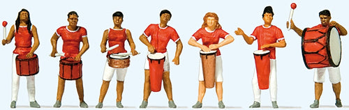 Preiser 24626 HO Scale Samba Drumming Group -- pkg(7)