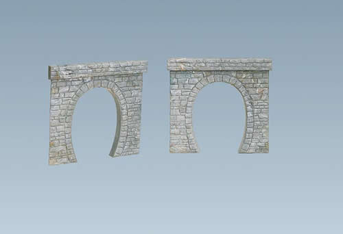 Faller 120563 HO Scale Tunnel Portals -- High Clearance For Catenary 3-3/4"