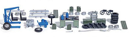 Walthers SceneMaster 949-4167 HO Scale Garage Detail Set #1 -- 45-Piece Set
