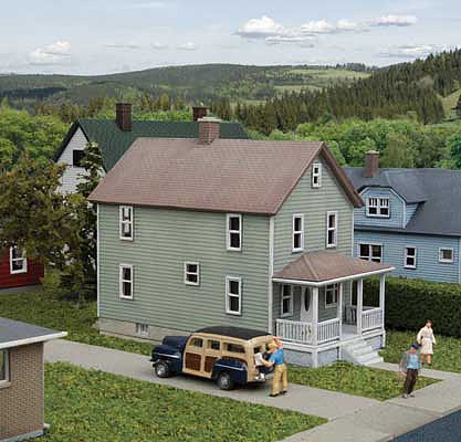 Walthers Cornerstone 933-3888 N Scale Two-Story Frame House -- Kit