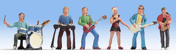 Noch 36839 N Scale Recreation & Sports -- Rock'n'Roll Band pkg(6)