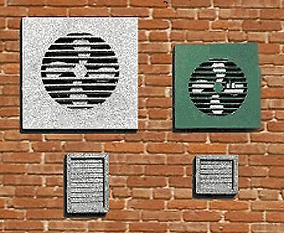 Blair Line 2707 HO Scale Wall Fans & Wall Vents - Kit 6 Fans & 15