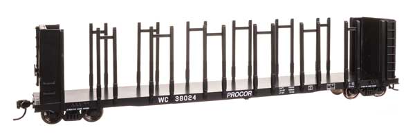 Walthers Mainline 910-50821 HO Scale 63' Pulpwood Flatcar RTR WC #38024