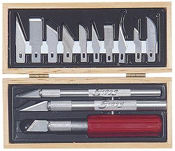 Excel Hobby 44282 All Scale Hobby Knife Set in Wooden Box
