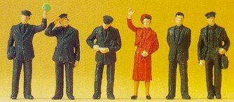 Preiser 14141 HO Scale Railroad Personnel -- German Federal Railway, 1989