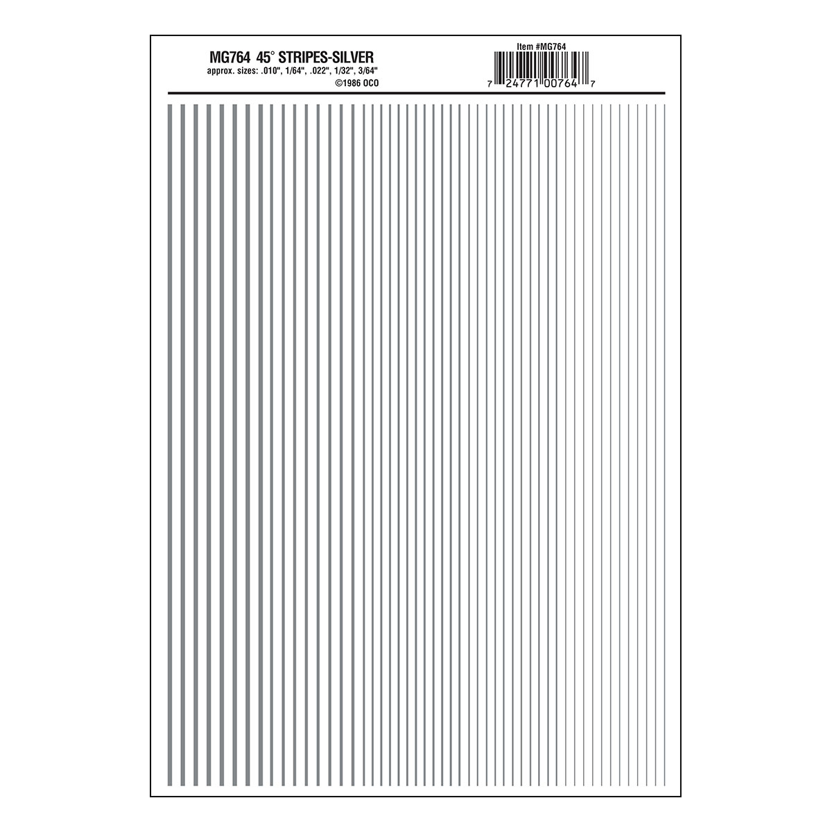Woodland Scenics MG764 All Scale Stripes Silver