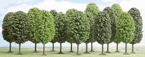 Busch 6586 N/TT Scale Assorted Deciduous Trees, pkg(12)