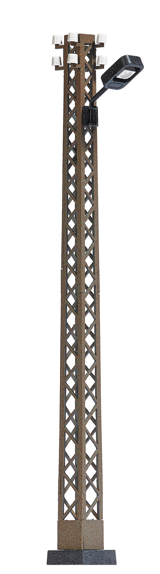 Busch 4180 HO Scale Lamp with Rusty Latticework Mast, Rectangular Lamp