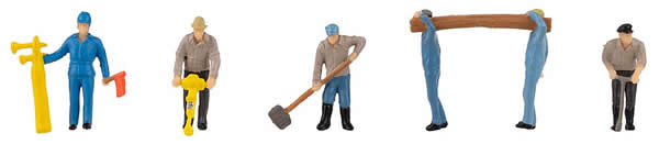 Faller 151621 HO Scale Tracklayers -- pkg(6)