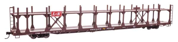 Walthers Mainline 910-8041 HO Scale 89' Flatcar Auto Rack L&N #961200